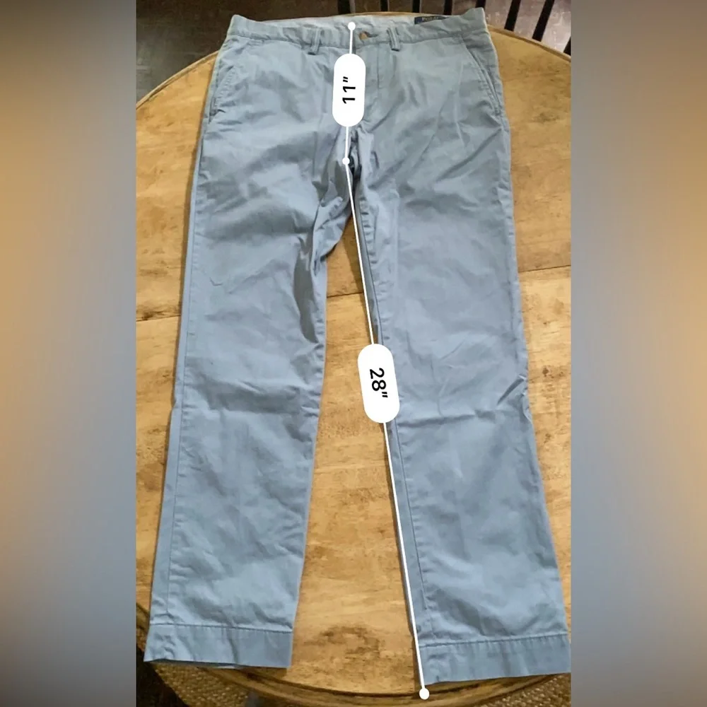 Polo by Ralph Lauren Men’s 33X30 Light Blue Stretch Slim Fit‎ Chinos
